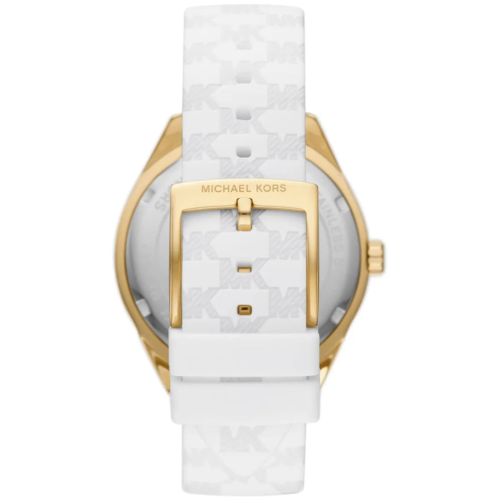 Michael Kors Jessa Quartz Gold Dial White Silicone Strap Watch For Women - MK7267 Buy Now By Michael Kors