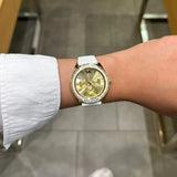 Michael Kors Jessa Quartz Gold Dial White Silicone Strap Watch For Women - MK7267 Buy Now By Michael Kors