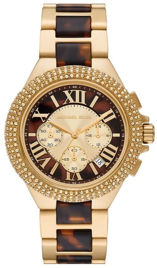 Michael Kors Camille Chronograph Brown Dial Two Tone Steel Strap Watch For Women - MK7269 Buy Now By Michael Kors