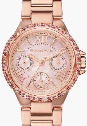 Michael Kors Mini Camille Multifunction Rose Gold Dial Rose Gold Steel Strap Watch For Women - MK7273 Buy Now By Michael Kors