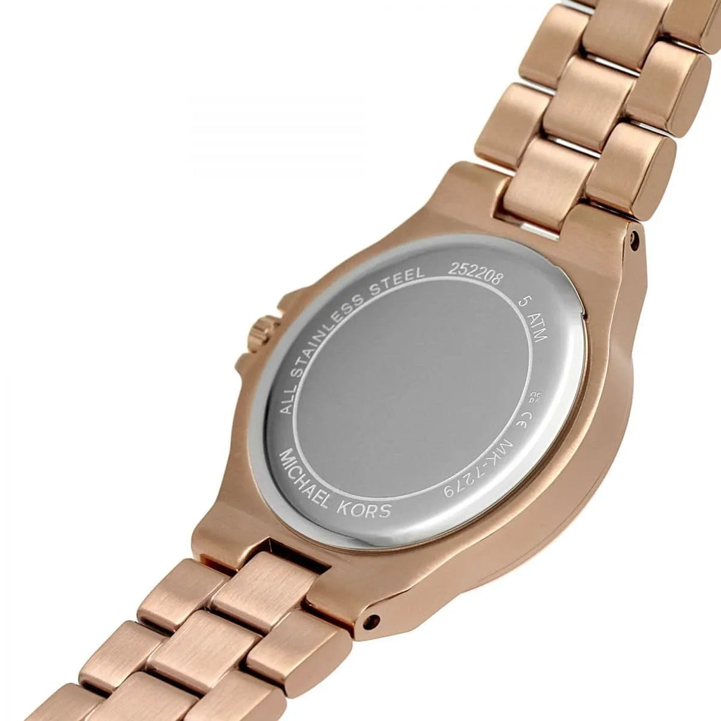 Michael Kors Lennox Three Hand Silver Dial Rose Gold Steel Strap Watch For Women - MK7279 Buy Now By Michael Kors