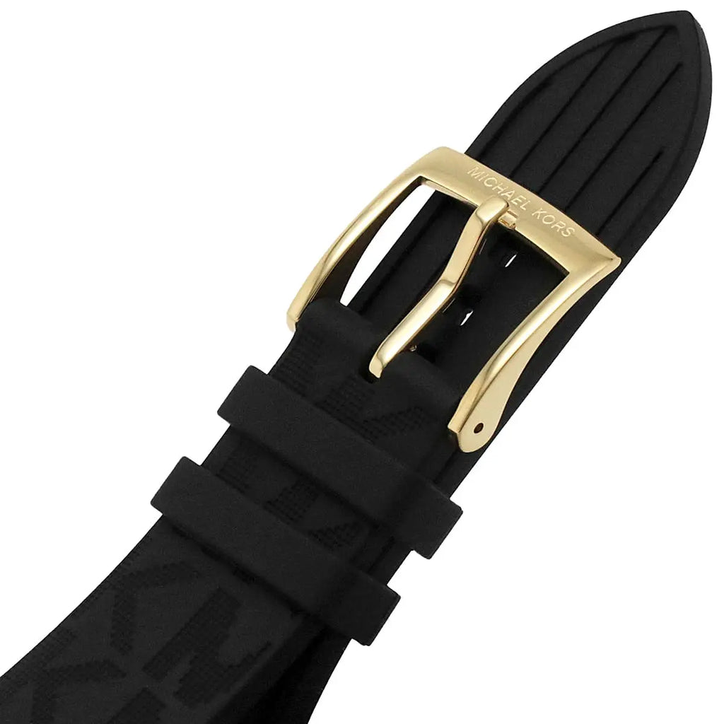 Michael Kors Mini Lennox Quartz Black Dial Black Silicone Strap Watch For Women - MK7281 Buy Now By Michael Kors