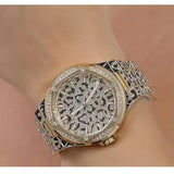 Michael Kors Lennox Three Hand Crystals Gold Dial Two Tone Steel Strap Watch For Women - MK7284 Buy Now By Michael Kors