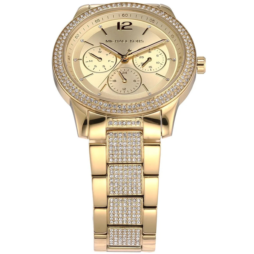 Michael Kors Tibby Multifunction Gold Dial Gold Steel Strap Watch For Women - MK7292 Buy Now By Michael Kors