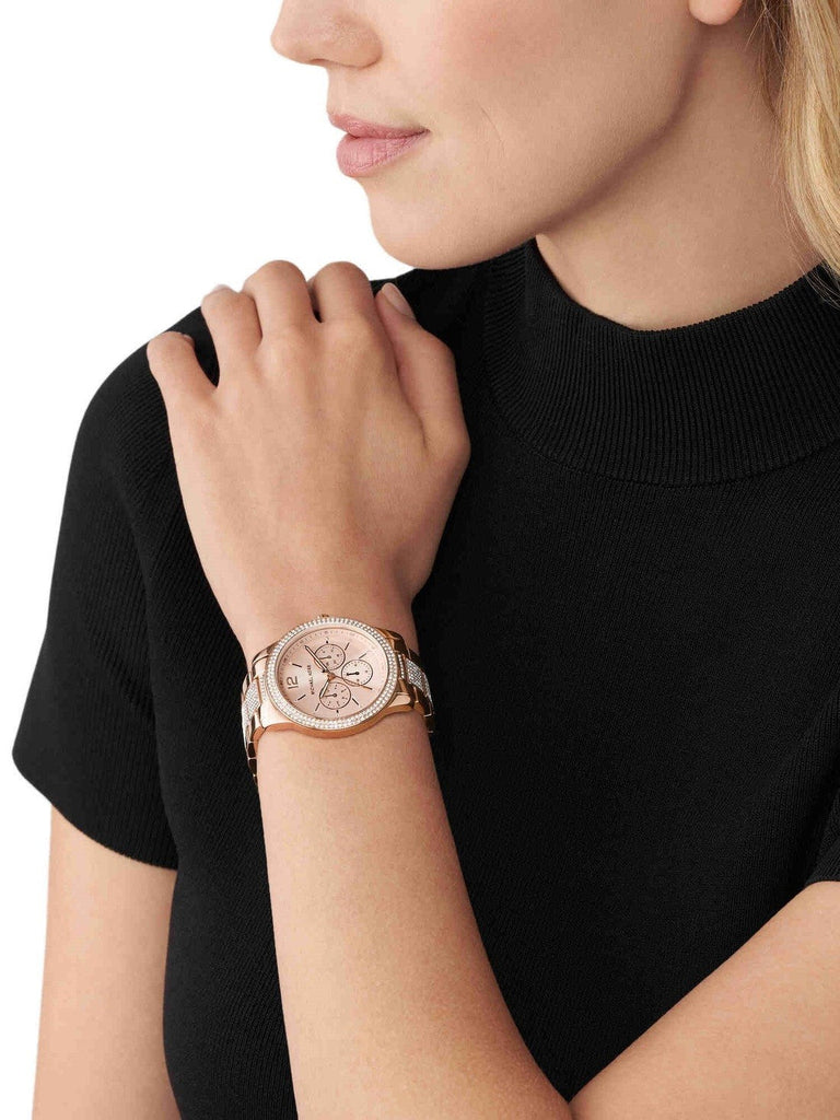 Michael Kors Tibby Chronograph Gold Dial Gold Steel Strap Watch For Women - MK6927 Buy Now By Michael Kors