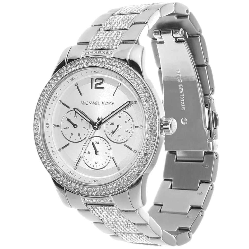 Michael Kors Tibby Chronograph Silver Dial Silver Steel Strap Watch For Women - MK7294 Buy Now By Michael Kors