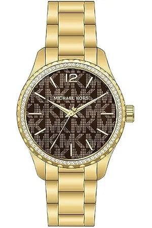 Michael Kors Layton Chronograph Brown Dial Gold Steel Strap Watch For Women - MK7296 Buy Now By Michael Kors