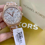Michael Kors Layton Three Hand Silver Dial Rose Gold Steel Strap Watch For Women - MK7297 Buy Now By Michael Kors