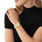 Michael Kors Lennox Three-Hand Gold Dial Gold Mesh Bracelet Watch For Women - MK7335 Buy Now By Michael Kors