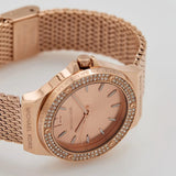 Michael Kors Lennox Three Hand Rose Gold Dial Rose Gold Mesh Strap Watch For Women - MK7336 Buy Now By Michael Kors