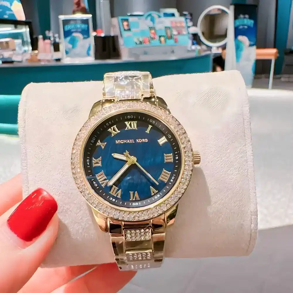 Michael Kors Tibby Multifunction Analog Black Dial Gold Steel Strap Watch for Women - MK4684 Buy Now By Michael Kors