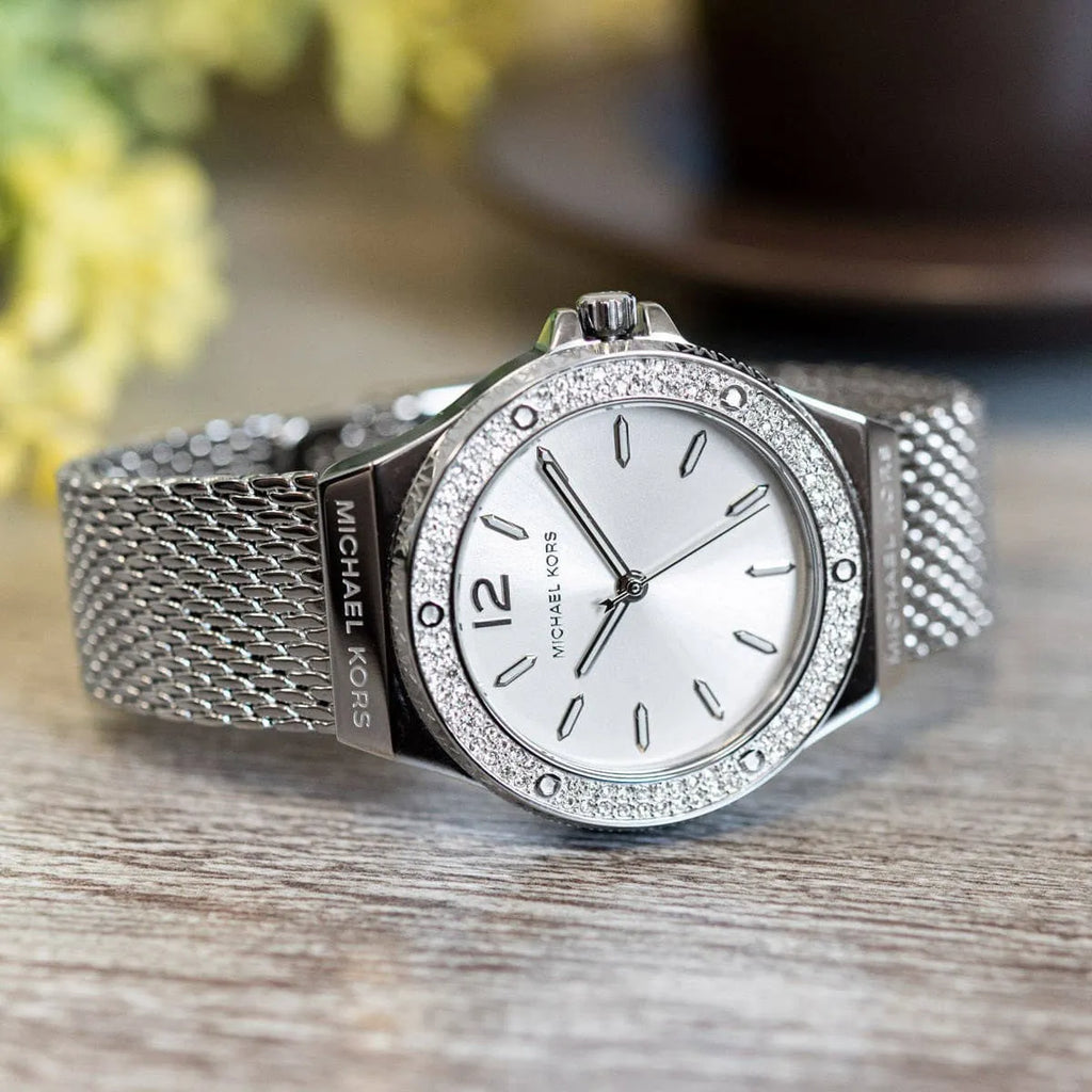 Michael Kors Lennox Three-Hand Silver Dial Silver Steel Strap Watch For Women - MK7337 Buy Now By Michael Kors