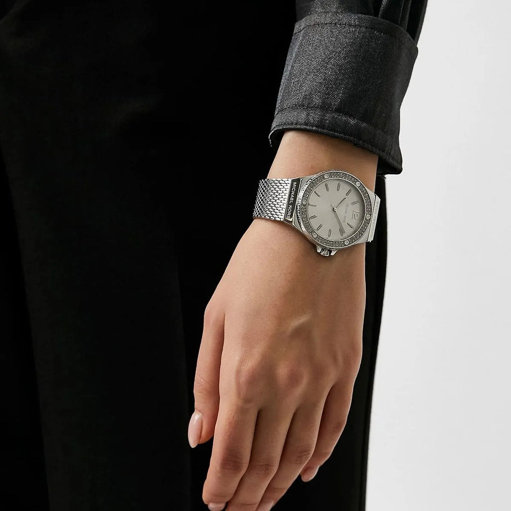 Michael Kors Lennox Three-Hand Silver Dial Silver Steel Strap Watch For Women - MK7337 Buy Now By Michael Kors