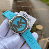 Michael Kors Janelle Quartz Blue Dial Blue Rubber Strap Watch For Women - MK7350 Buy Now By Michael Kors