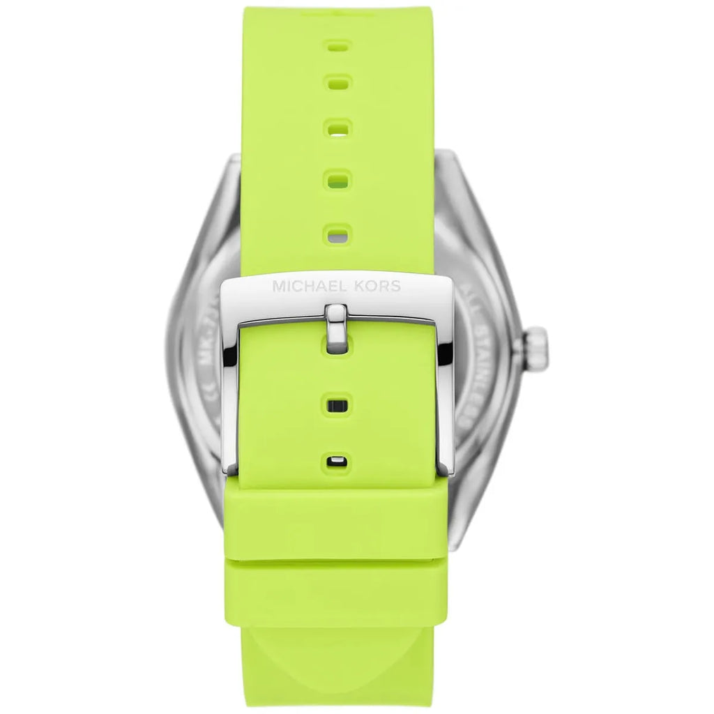 Michael Kors Janelle Three Hand Neon Green Dial Neon Green Rubber Strap Watch For Women - MK7351 Buy Now By Michael Kors