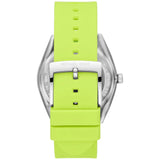 Michael Kors Janelle Three Hand Neon Green Dial Neon Green Rubber Strap Watch For Women - MK7351 Buy Now By Michael Kors