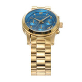 Michael Kors Runway Chronograph Blue Dial Gold Steel Strap Watch For Women - MK7353 Buy Now By Michael Kors
