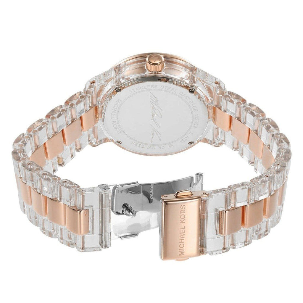 Michael Kors Runway Analog Crystals Rose Gold Dial Two Tone Steel Strap Watch for Women - MK7355 Buy Now By Michael Kors