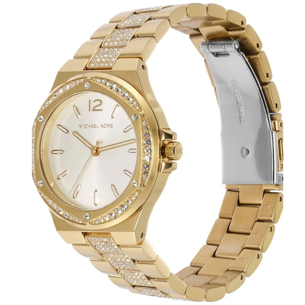 Michael Kors Lenox Three Hand Silver Dial Gold Steel Strap Watch For Women - MK7361 Buy Now By Michael Kors