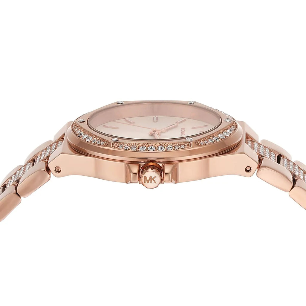 Michael Kors Lennox Three-Hand Silver Dial Rose Gold Steel Strap Watch For Women - MK7362 Buy Now By Michael Kors
