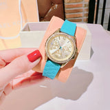 Michael Kors Mini Pilot Quartz Gold Dial Blue Silicone Strap Watch For Women - MK7374 Buy Now By Michael Kors