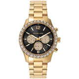Michael Kors Berkley Chronograph Black Dial Gold Steel Strap Watch For Women - MK7414 Buy Now By Michael Kors