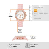 Michael Kors Runway Chronograph White Dial Pink Steel Strap Watch for Women - MK7424 Buy Now By Michael Kors
