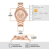 Michael Kors Wren Chronograph Rose Gold Dial Rose Gold Steel Strap Watch for Women - MK7430 Buy Now By Michael Kors