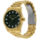 Michael Kors Lexington Three Hand Green Dial Gold Steel Strap Watch For Women - MK7449 Buy Now By Michael Kors