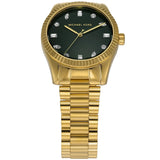 Michael Kors Lexington Three Hand Green Dial Gold Steel Strap Watch For Women - MK7449 Buy Now By Michael Kors