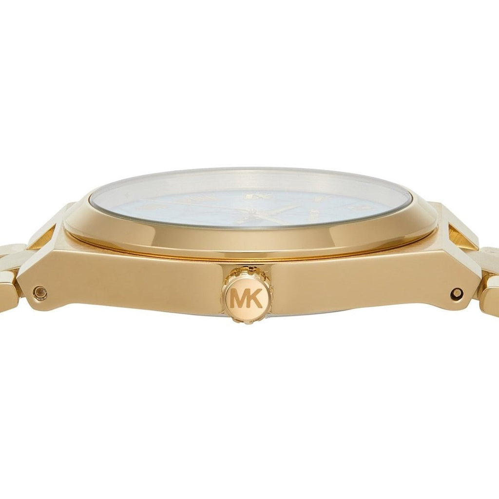 Michael Kors Lennox Analog Blue Dial Gold Steel Strap Watch for Women - MK7460 Buy Now By Michael Kors
