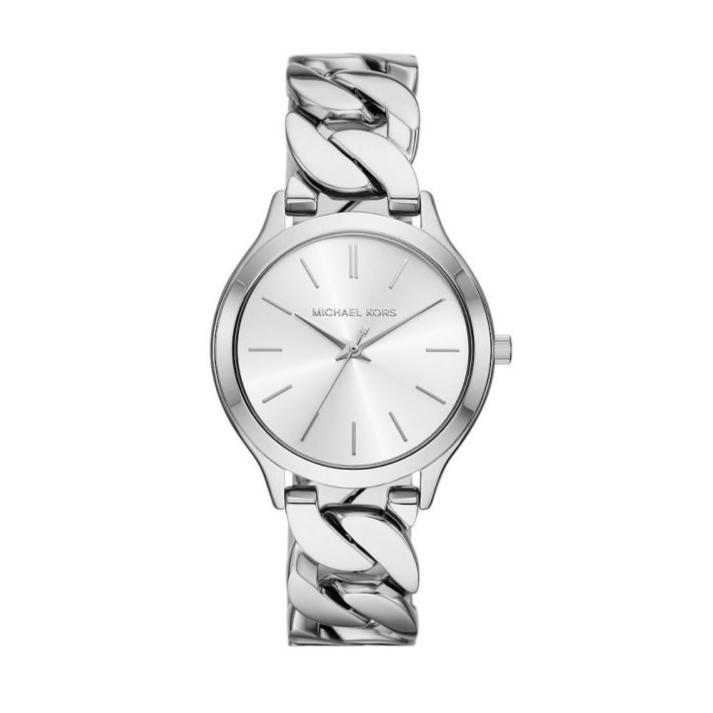 Michael Kors Runway Three-Hand Silver Dial Silver Steel Strap Watch for Women - MK7474 Buy Now By Michael Kors