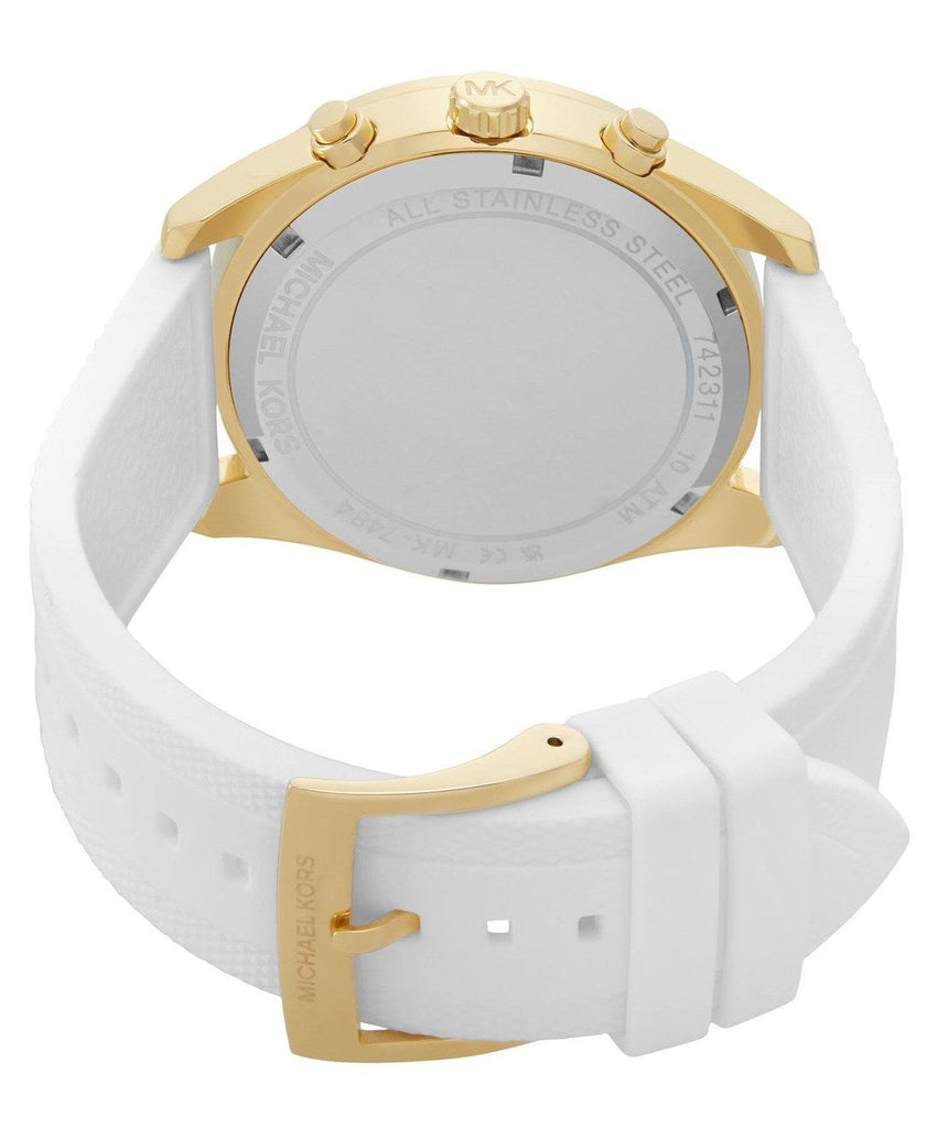 Michael Kors Hadyn Chronograph White Dial White Rubber Strap Watch for Women - MK7484 Buy Now By Michael Kors