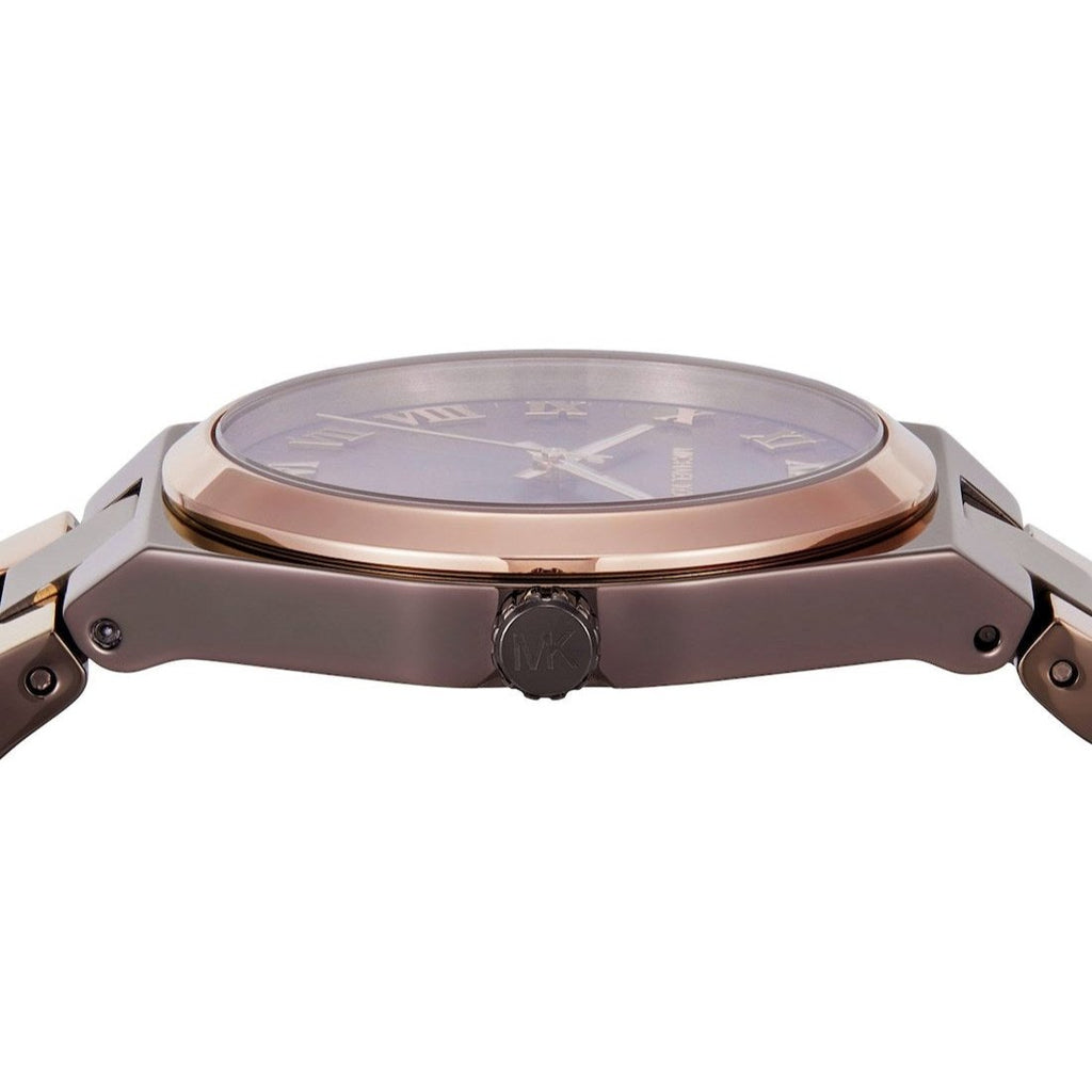 Michael Kors Lennox Analog Brown Dial Two Tone Steel Strap Watch for Women - MK7501 Buy Now By Michael Kors