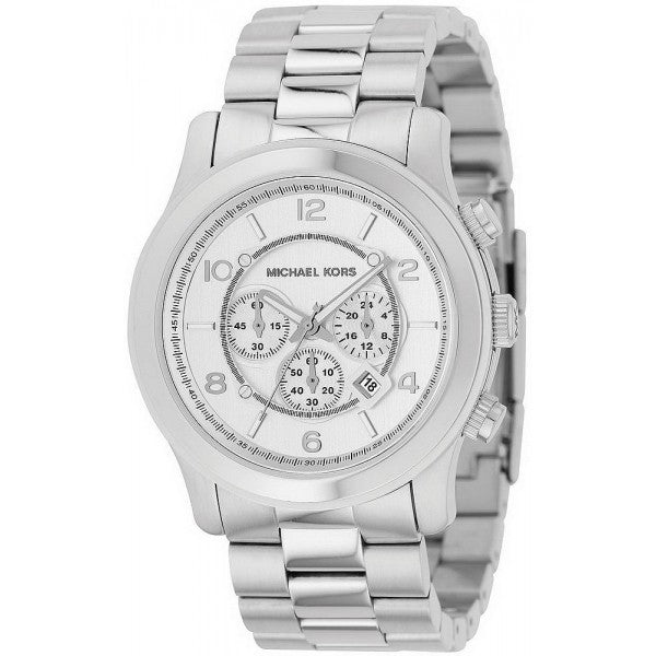 Michael Kors Runway Chronograph Silver Dial Silver Steel Strap Watch for Men - MK8060 Buy Now By Michael Kors