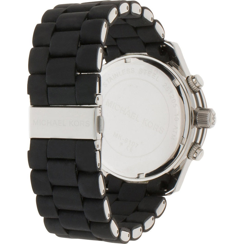 Michael Kors Runway Black Dial Black Rubber Strap Watch for Men - MK8107 Buy Now By Michael Kors