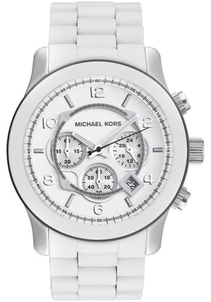 Michael Kors Oversize White Dial White Steel Strap Watch for Men - MK8108 Buy Now By Michael Kors