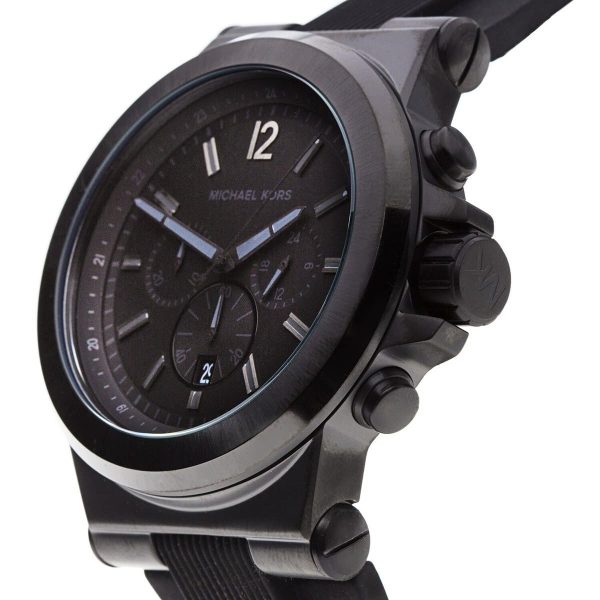 Michael Kors Dylan Black Dial Black Rubber Strap Watch for Men - MK8152 Buy Now By Michael Kors