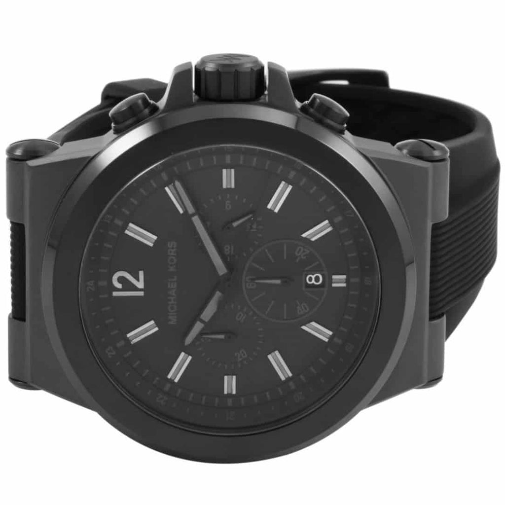 Michael Kors Dylan Black Dial Black Rubber Strap Watch for Men - MK8152 Buy Now By Michael Kors