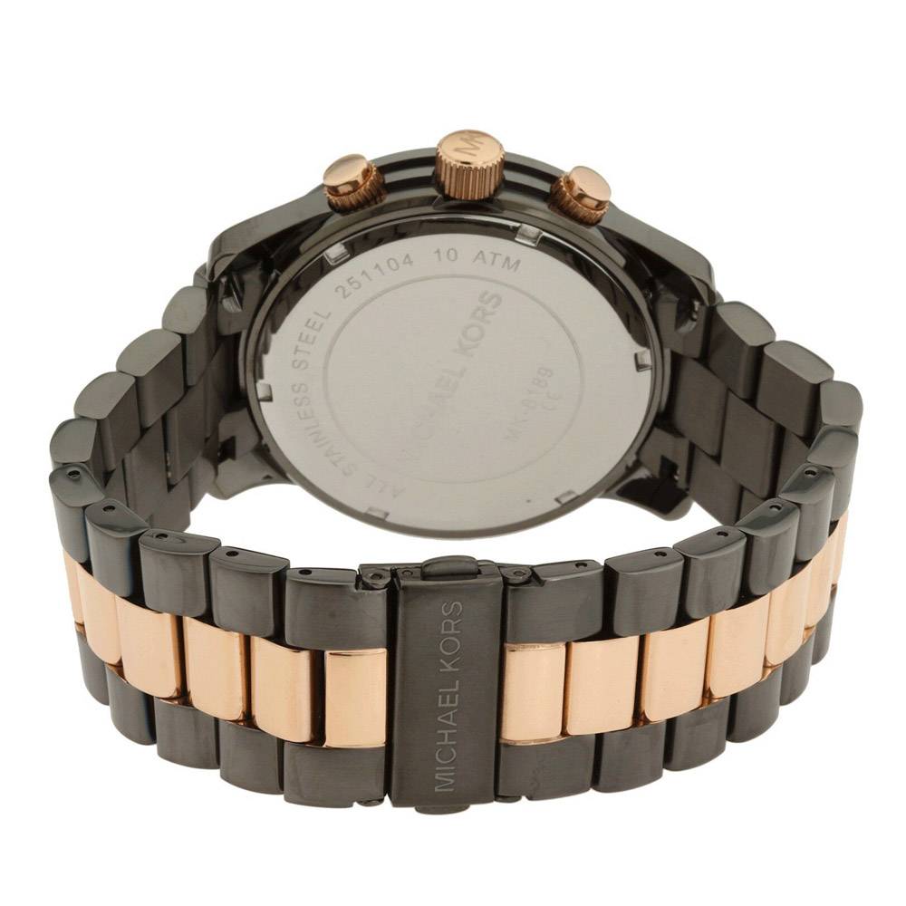 Michael Kors Runway Chronograph Grey Dial Two Tone Steel Strap Unisex Watch - MK8189 Buy Now By Michael Kors