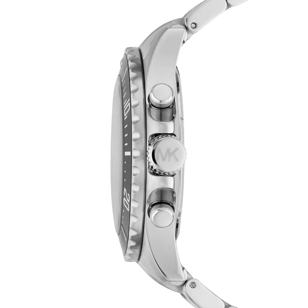 Michael Kors Everest Chronograph Black Dial Silver Steel Strap Watch For Men - MK8256 Buy Now By Michael Kors