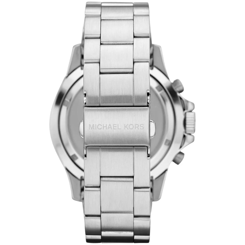 Michael Kors Everest Chronograph Black Dial Silver Steel Strap Watch For Men - MK8256 Buy Now By Michael Kors