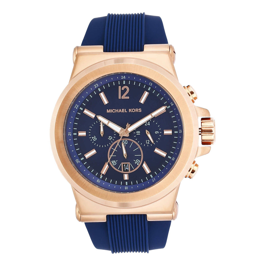 Michael Kors Dylan Blue Dial Blue Rubber Strap Watch for Men - MK8295 Buy Now By Michael Kors
