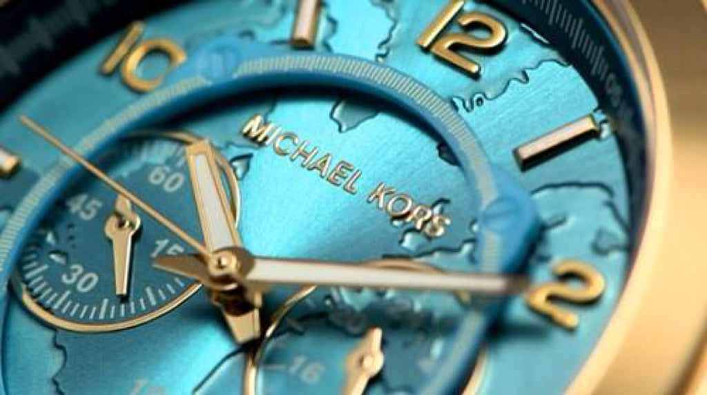 Michael Kors Runway Stop Hunger Blue Dial Gold Steel Strap Watch for Men - MK8315 Buy Now By Michael Kors