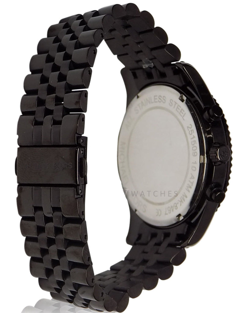 Michael Kors Lexington Chronograph Black Dial Black Steel Strap Watch For Men - MK8467 Buy Now By Michael Kors