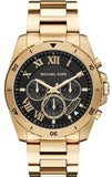 Michael Kors Brecken Chronograph Quartz Black Dial Gold Steel Strap Watch For Men - MK8481 Buy Now By Michael Kors