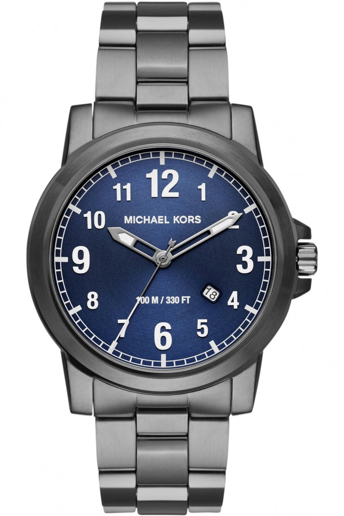 Michael Kors Paxton Analog Blue Dial Grey Steel Strap Watch For Men - MK8499 Buy Now By Michael Kors