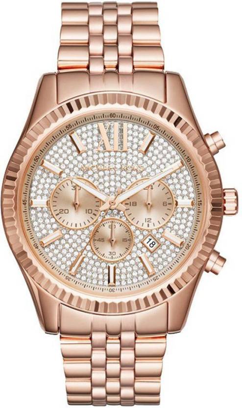 Michael Kors Lexington Rose Gold Dial Rose Gold Stainless Steel Strap Watch for Men - MK8580 Buy Now By Michael Kors