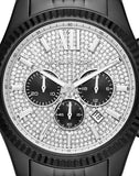Michael Kors Lexington Chronograph Crystals Silver Dial Black Steel Strap Watch for Men - MK8605 Buy Now By Michael Kors