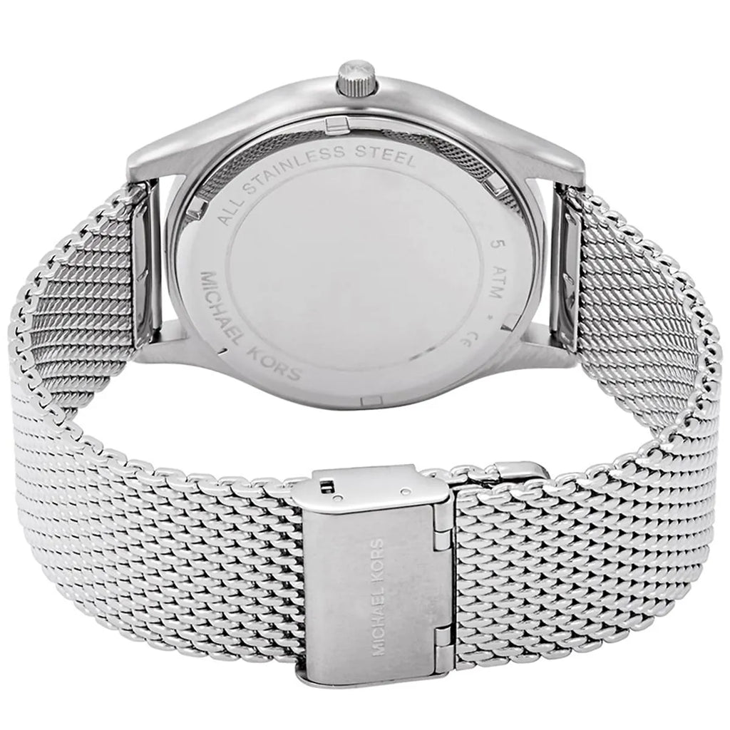 Michael Kors Slim Runway Analog Black Dial Silver Mesh Bracelet Watch For Men - MK8606 Buy Now By Michael Kors